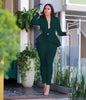 New Women Winter Women's Set Tracksuit Full Sleeve Ruffles Blazers Pencil Pants Suit Two Piece Set Office Lady Outfits Uniform - Surprise store