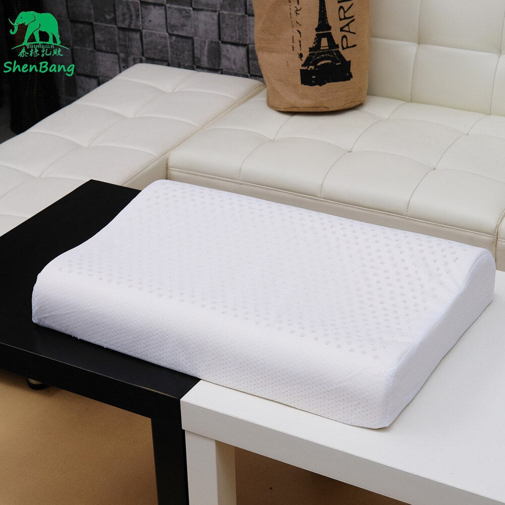Thailand Natural Latex Orthopedic Massage Pillow Neck Cervical Spine Protected Remedial Big Vertebrae Pillow