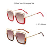 Luxury Square Sunglasses Women Men Alloy Chain Frame Sun Glasses Brand Design Female Shades Ladies Fashion Trending Eyeglasses