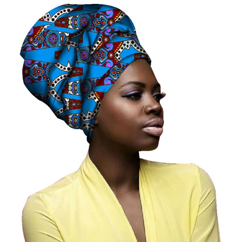 2020 African Fashion Headwrap Women Cotton Fabric Traditional Headtie Scarf Turban pure Cotton