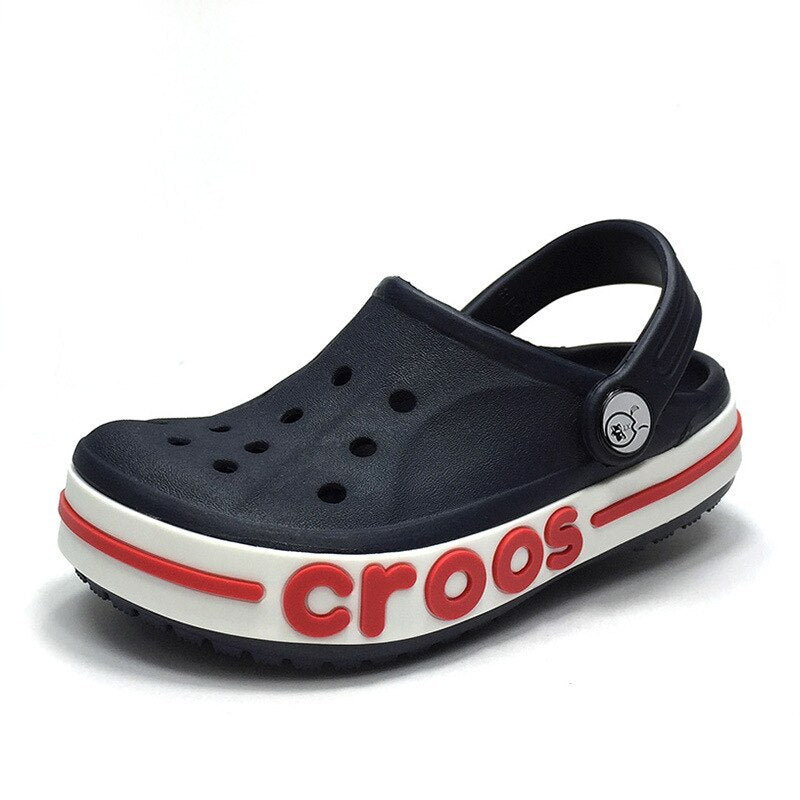 Children's Sandals Kids Casual Outdoor Shoes Clogs Non-slip Home Bathing Slipper Soft Corc for Children over 7 Summer Hole Shoes