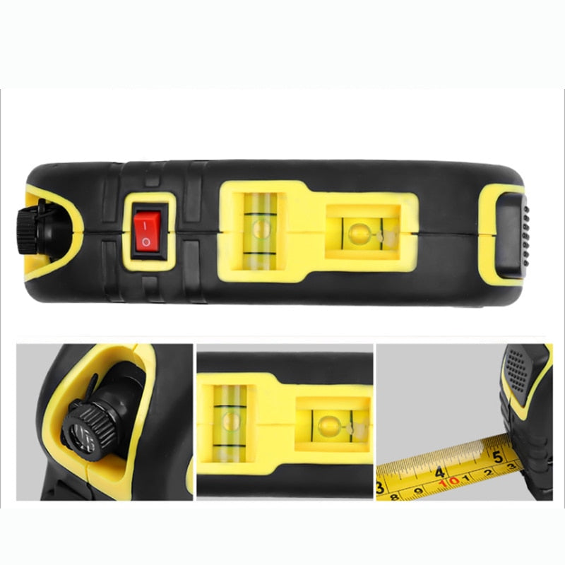 ZGAH 5.5M high-precision multi-function crosshair line projector small portable laser level meter telescopic tape measure