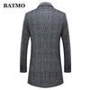 Batmo 2020 new arrival winter wool thicked plaid casual trench coat men,men's winter warm coat,winter jackets men 898 - Surprise store