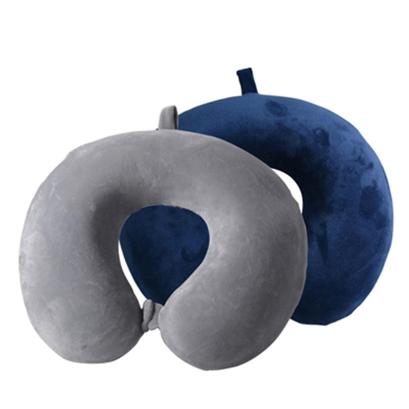 Memory foam u-shaped pillow Slow rebound Neck pillow Nap Airplane pillow travel Cartoon memory u-shaped headrest long trip