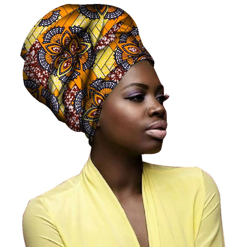2020 African Fashion Headwrap Women Cotton Fabric Traditional Headtie Scarf Turban pure Cotton