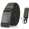 New Elastic Belt For Men Slide Metal Magnetic Buckle Adjustable Male Trousers Belts Military Combat Tactical Belts High Quality