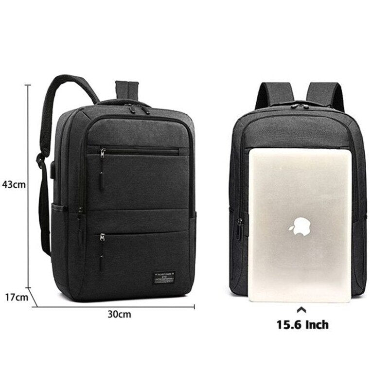 New 15.6 Inch Men Laptop Backpack Business Backpack Usb Charging Computer Backpacks Travel Large Capacity Nylon Men Bag
