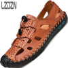 Sandals Shoes For Men's Big Foot Slippers Summer Breathable Genuine Leather deadlift Casual Driving Beach Dad Outdoor soft soled