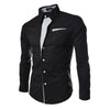 SWAGWHAT Mens shirts Camisa Masculina Long Sleeve Shirt Men Korean Slim Design Formal Casual Male Dress Shirt Size M-3XL