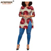 African print women casual shirt AFRIPRIDE tailor made half sleeves side slit long blouse for women 100% cotton A1922005 - Surprise store