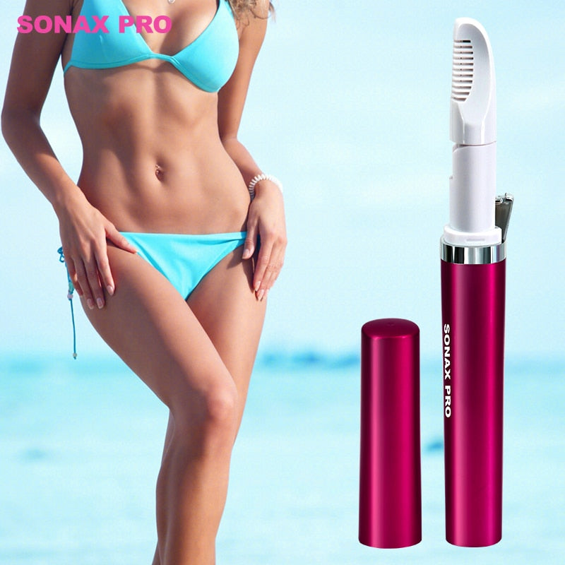 Mini BIKINI Trimmer for Women Electric Heating Wire Battery Shaving Legs Body Hair Removal Portable and Safe Epilator Painless