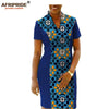plus size african women dress AFRIPRIDE private custom short sleeve knee-length casual fall dress pure cotton linings A722557 - Surprise store