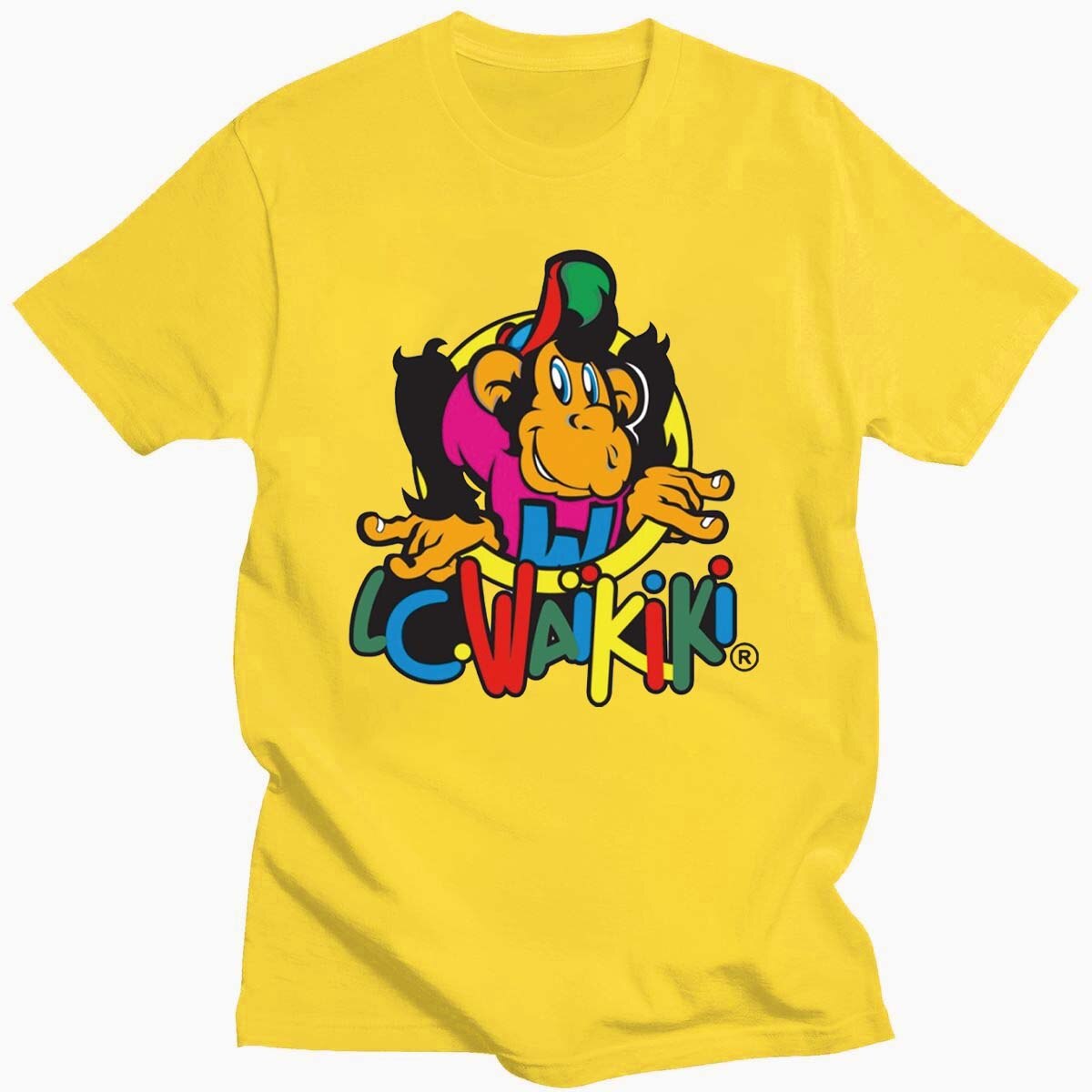 Monkey T Shirt LC Waikiki Monkey Merchandise T-Shirt Graphic Cotton Tee Shirt Mens Short Sleeves Beach Tshirt