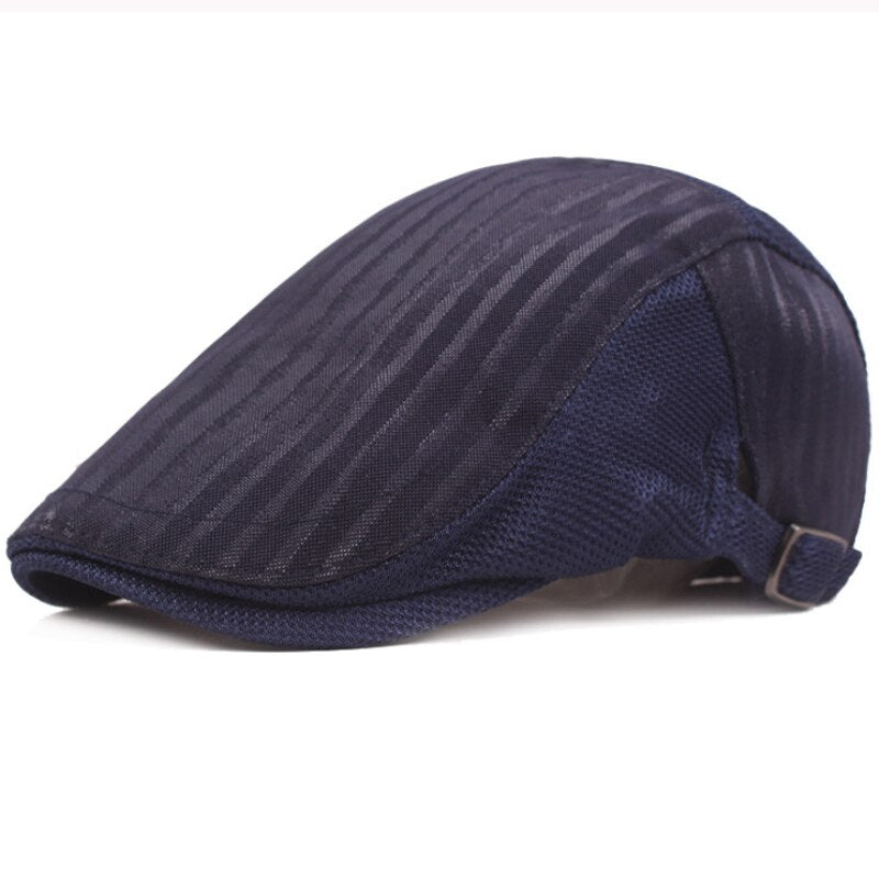 HT3128 Men Women Berets Mesh Cap Summer Sun Hat Vintage Newsboy Ivy Flat Cap Artist Painter Beret Hat Retro Beret Cap Men Women