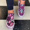 MCCKLE Woman Flat Slip On Casual Shoes Women Autumn Sneakers Platform Ladies Fashion Snake Female Comfortable Plus Size Footwear