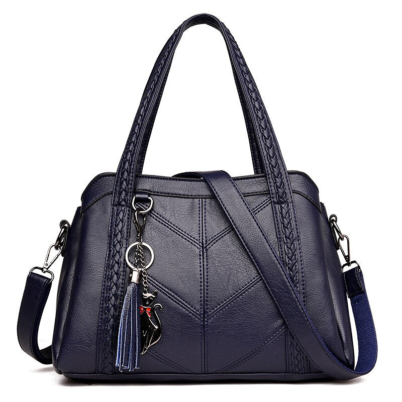 Top-Handle Bag for Women Tassel Tote Luxury Spiraea Women Shoulder Messenger Bags Designer High Quality Leather Handbag Cute Cat