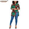 African print women casual shirt AFRIPRIDE tailor made half sleeves side slit long blouse for women 100% cotton A1922005 - Surprise store