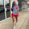 Women Summer Casual Set Fashion Streetwear Suit T Shirt+Shorts Female 2 Piece Outfits Tracksuit Women Two Piece Set Sweatsuit