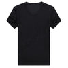 Ymwmhu 100% Cotton T-shirts Men Short Sleeve V-neck Summer Tops Casual Slim Fit Men T Shirt Fashion Tee Shirt Homme Clothes