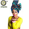 2020 African New fashion Ankara Headwrap Women African Traditional Headtie Scarf Turban 100% Cotton Wax AFRIPRIDE sexy S002