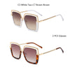 Luxury Square Sunglasses Women Men Alloy Chain Frame Sun Glasses Brand Design Female Shades Ladies Fashion Trending Eyeglasses