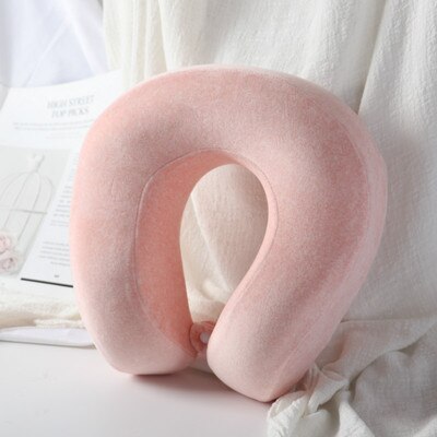 Memory foam u-shaped pillow Slow rebound Neck pillow Nap Airplane pillow travel Cartoon memory u-shaped headrest long trip