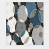AOVOLL Carpets for Living Room Fashion Modern Minimalist Black Blue White Gray Big Circle Carpet Rugs for Children Rooms