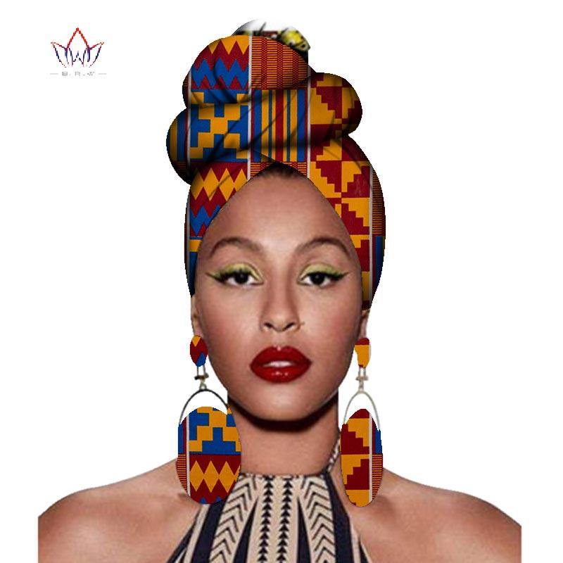 African Headtie Print Headwrap Ankara Wax Fabric 100% Pure Cotton Scarf Kente Scarves Dashiki Printing For Women Lady New Wyb56 - Surprise store