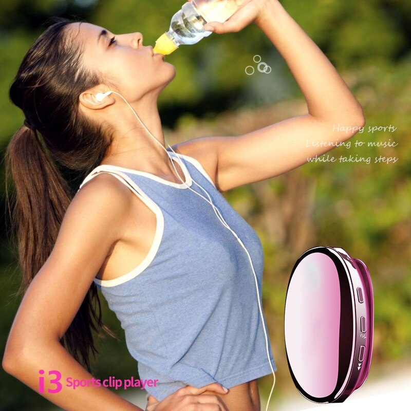 MP3 Music Player Bluetooth 4.2 Sports Player FM Radio Pedometer Hi-Fi Lossless Music, Mini Music Player i3 Portable MP3 Player
