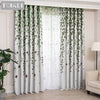 TONGDI Blackout Curtains Elegant Willow Leaves Printing High-grade Decoration For Window Spring Home Parlou Bedroom LivingRoom