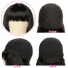 Short Bob Wig With Bangs Straight Brazilian Hair Wigs For Women Human Hair Glueless Full Machine Made Cheap Human Hair Wigs