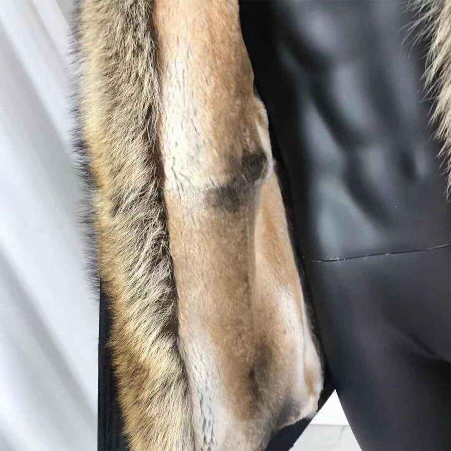 2020 New Business Casual Jacket Men Parka 100% Natural Rabbit Fur Lined Windproof Coat High Quality - Surprise store