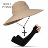 New Summer Sun Hat For Man Outdoor Quick-drying Sun-proof Men's Panama Hat Fishing Breathable Male Large Wide Brim Bucket Hats
