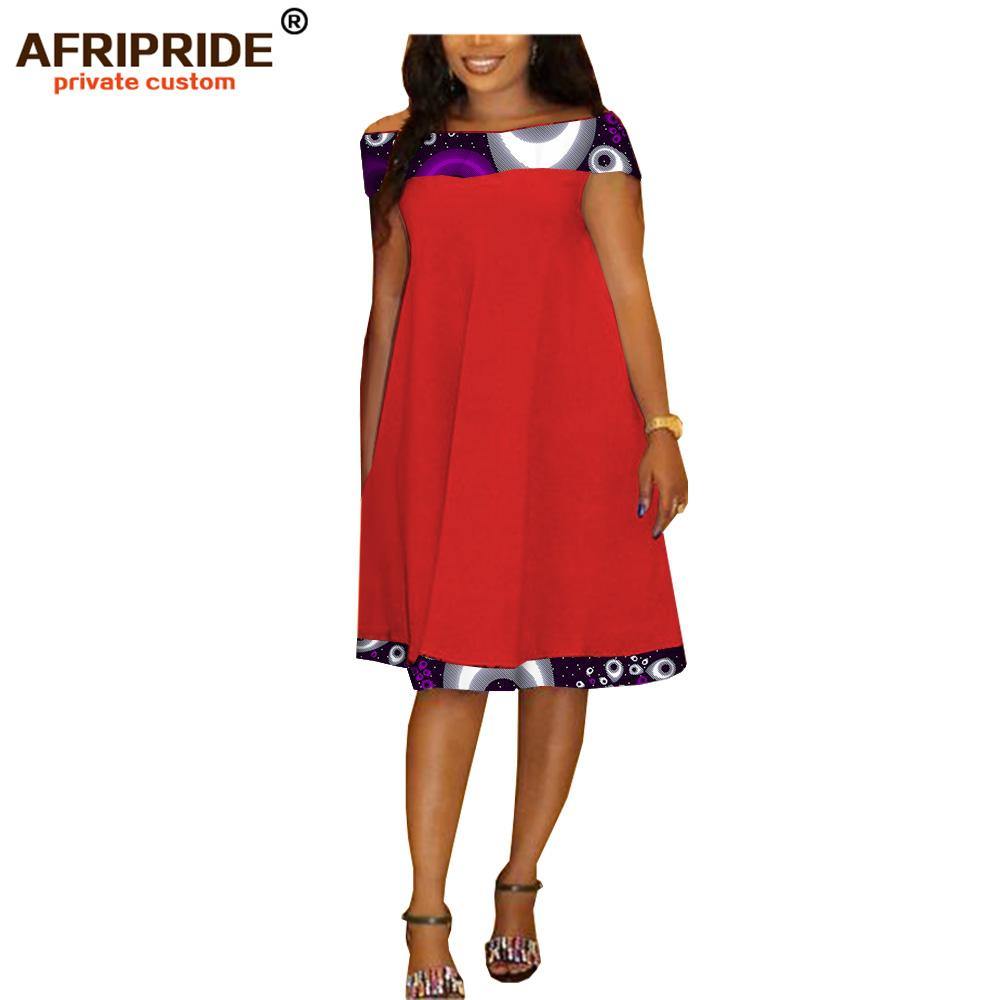 2019 african Autumn women dress AFRIPRIDE private custom long sailor collar midi dress super batik cotton plus size A722586 - Surprise store