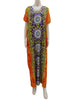 African Girl Long sleeves Dress Women's Kaftan Party Evening Clubwear With headband