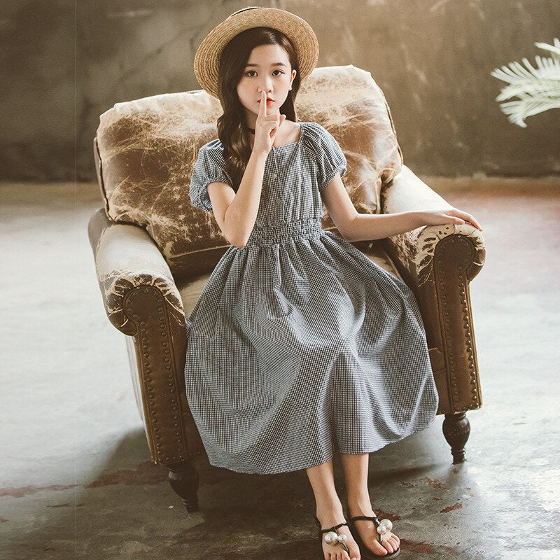 2020 Teenager Kids Dresses For Girls Cotton Casual Girls Summer Dress 4 5 6 7 8 9 10 11 12 13 14 15 Years Children Teen Clothing