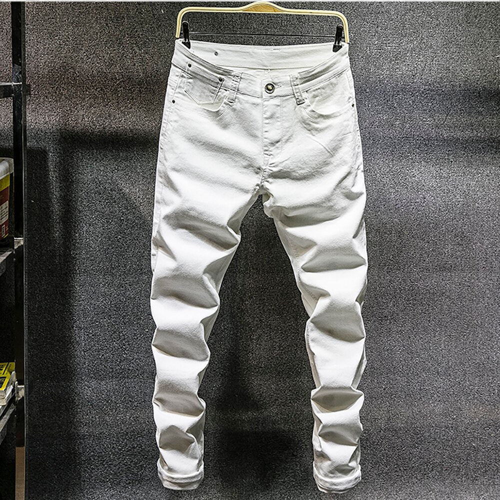 2020 New Fashion Boutique Stretch Casual Mens Jeans / Skinny Jeans Men Straight Mens Denim Jeans / Male Stretch Trouser Pants
