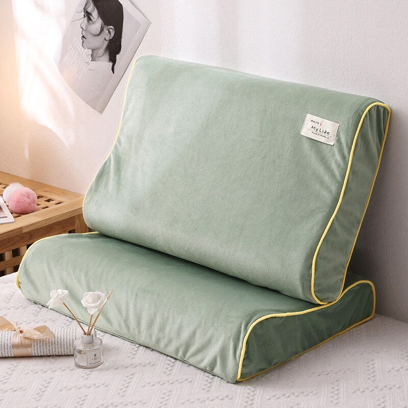 Solid Color Cotton Sleeping Pillow Case Brief Style High-end custom Pillowcases Latex Pillow Case Cover 30x50CM/40x60CM