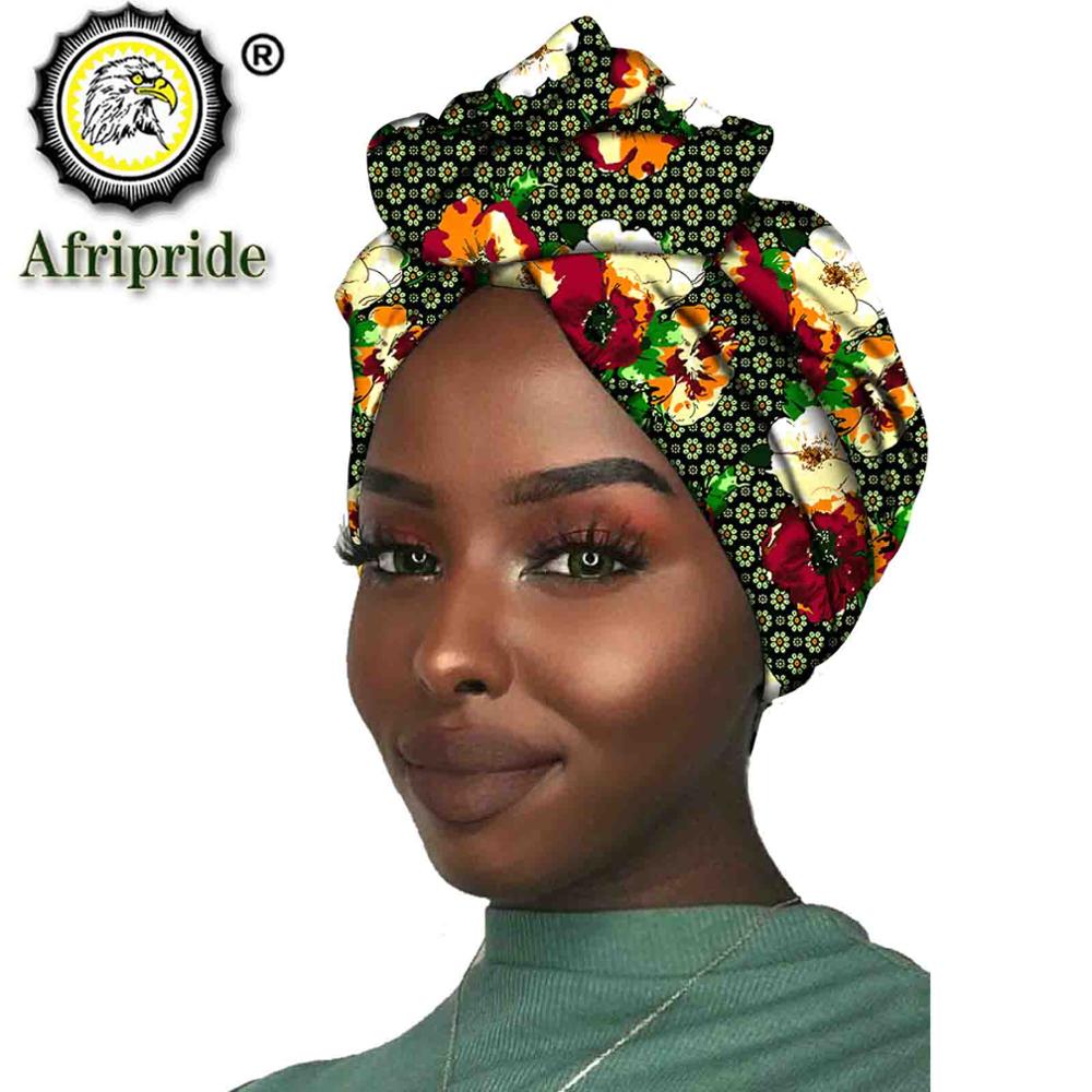 2020 African New Fashion Headwrap Women Cotton Wax Fabric Traditional Headtie Scarf Turban pure Cotton Wax AFRIPRIDE S001