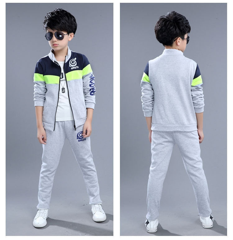 Autumn Boys Tracksuit Kids Clothes Sets Cotton Jackets + Pants 2 Pcs Sport Suit Children Clothes Set Costumes Outfit 2-13 Years