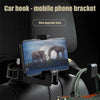 Car Universal Bracket Phone Holder Multi-function with Car Seat Rear Hook for Hanging Groceries Clothes Car Interior Accessories