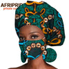 African Headwrap Earrings Hair Accessories Scarf Bonnet Ankara Wax Fabric Head Turban African Headscarf Mask Match Print A20H004