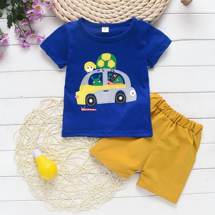 Baby boys clothes sets summer newborn cotton tops+shorts 2pcs tracksuits for bebe boys infant wedding clothing toddler outfits