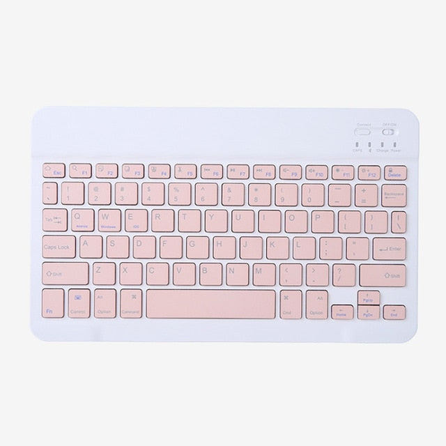 Mini Wireless Bluetooth Keyboard For Tablet iPad iPhone Rubber Keycaps Rechargeable Keyboard For Smartphone Android IOS Windows
