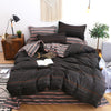 Stripe Bedding Set Nordic Duvet Cover Couple Bed Quilt Cover Simple Bed Sheet Single Double Queen King Size 4 pcs Bed Linens