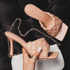 Marian Sqaure Toe Red Quilted Mule Heels Shoe Black PU High Heel Shoes Women Sandals Sliper Woman Shoes zapatos mujer White Blue