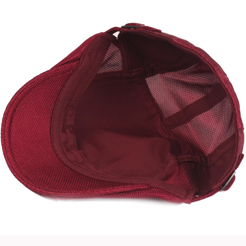 HT3128 Men Women Berets Mesh Cap Summer Sun Hat Vintage Newsboy Ivy Flat Cap Artist Painter Beret Hat Retro Beret Cap Men Women