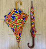 African umbrella Windproof UV Ankara Print Umbrellas Kente printing Sun Umbrella with Black Coating for Business Paraguas