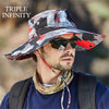 New Fashion Sun Hat Male Sunshade Summer Outdoor Fishing Sun-proof Breathable Foldable Big Wide Brim Men's Panama Hat Bucket Hat