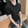 2022 Men High Quality Knitting POLO Shirts/Male Slim Fit Leisure V-Neck Short Sleeves Polo Shirts Men's elastic POLO Shirts 3XL